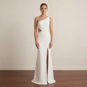 Crystal Doll One Shoulder Cut Out Dress